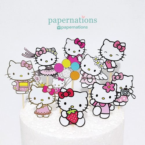 Hello Kitty Cupcake Toppers